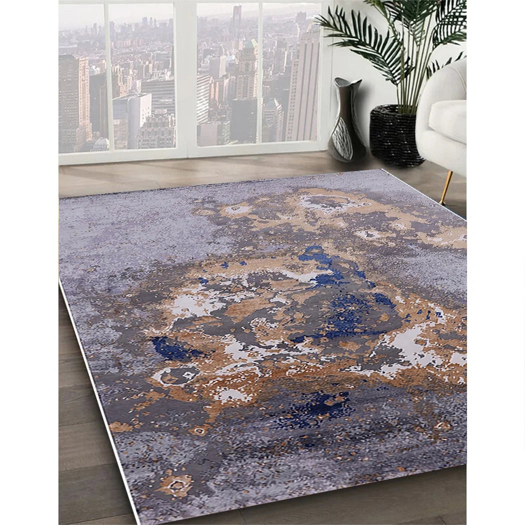 Cloudy Gray Rectangle Area Rug T8998