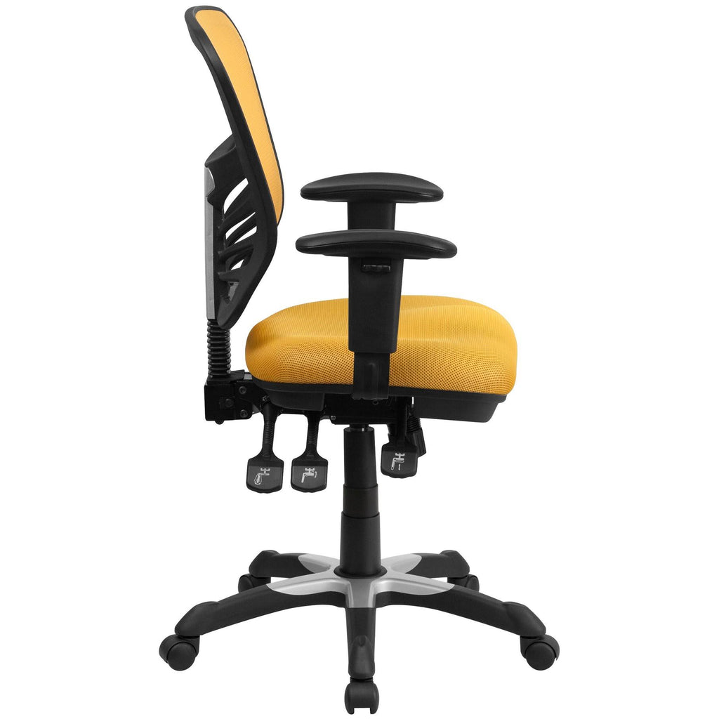 Mid-Back Mesh Executive Swivel Chair with Adjustable Arms Q81987