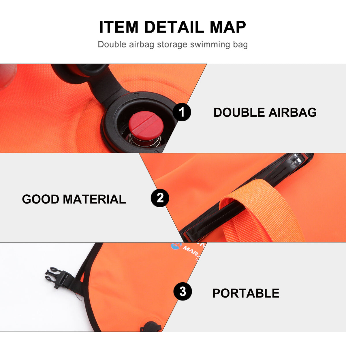 Open Water Swim Float Safety Swimming Bag E836814