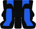 Black & White Two-Tone Truck Seat Covers Full Set D9231