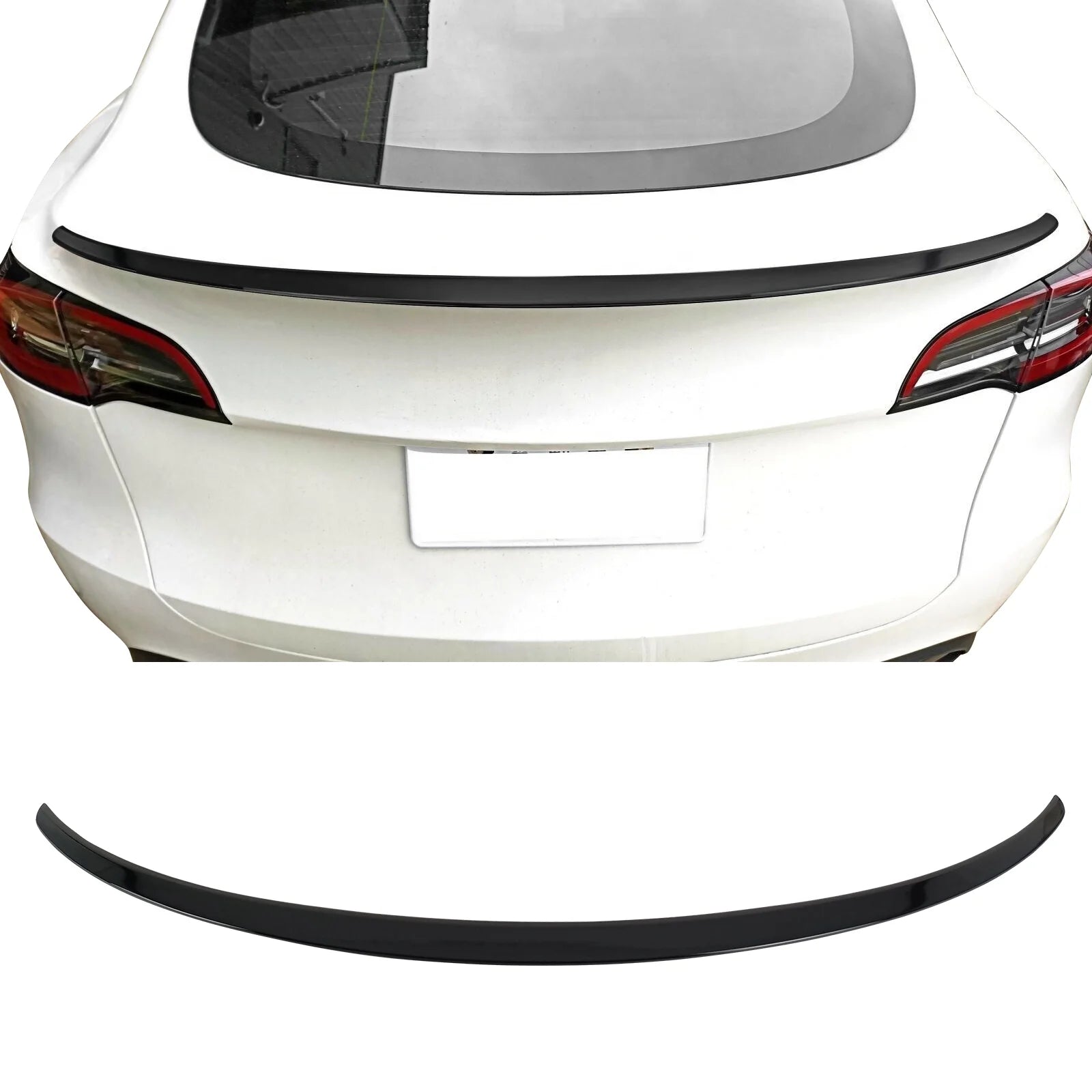 Eclipse Black ABS Plastic Trunk Spoiler for Tesla Model Y D681