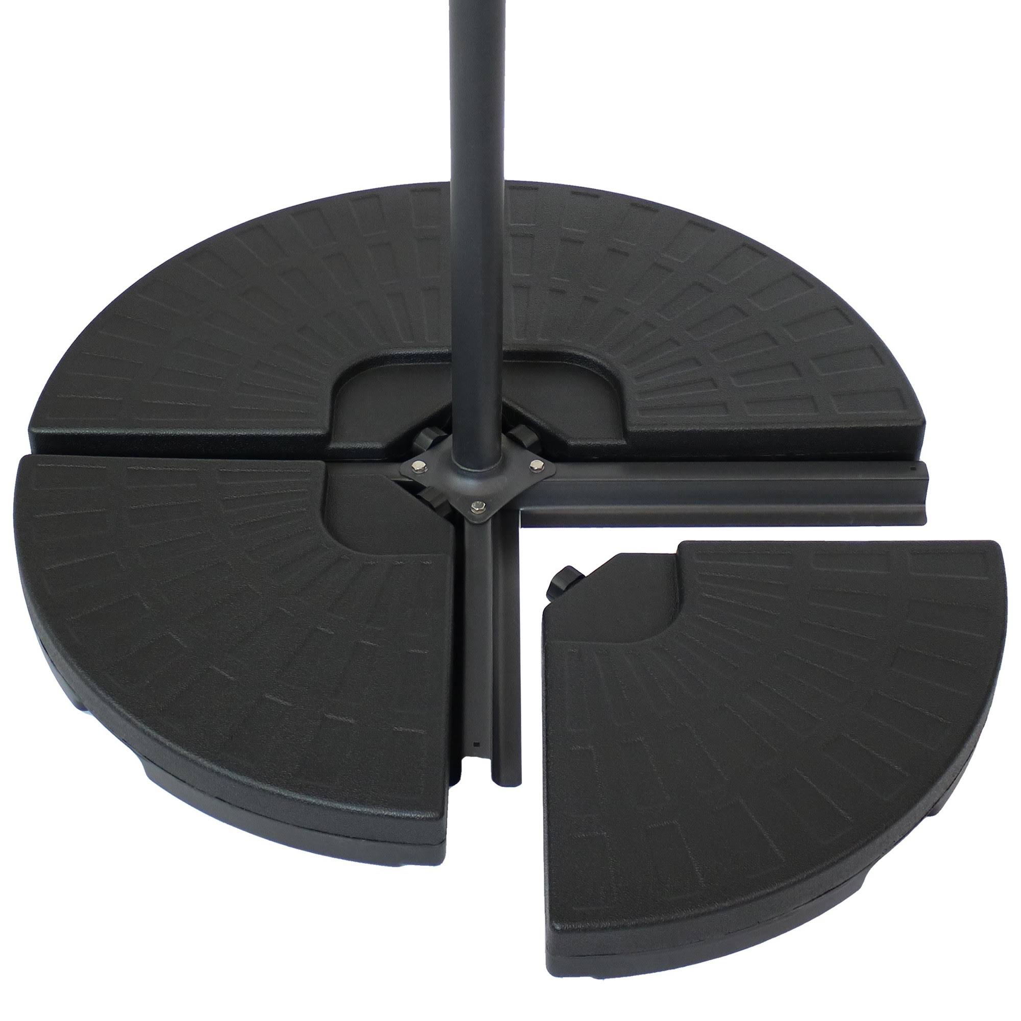 Black Cantilever Patio Umbrella Base Plate 4 Pk N377