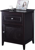 Espresso Wood End Table with Drawer, Pack of 2 T95133