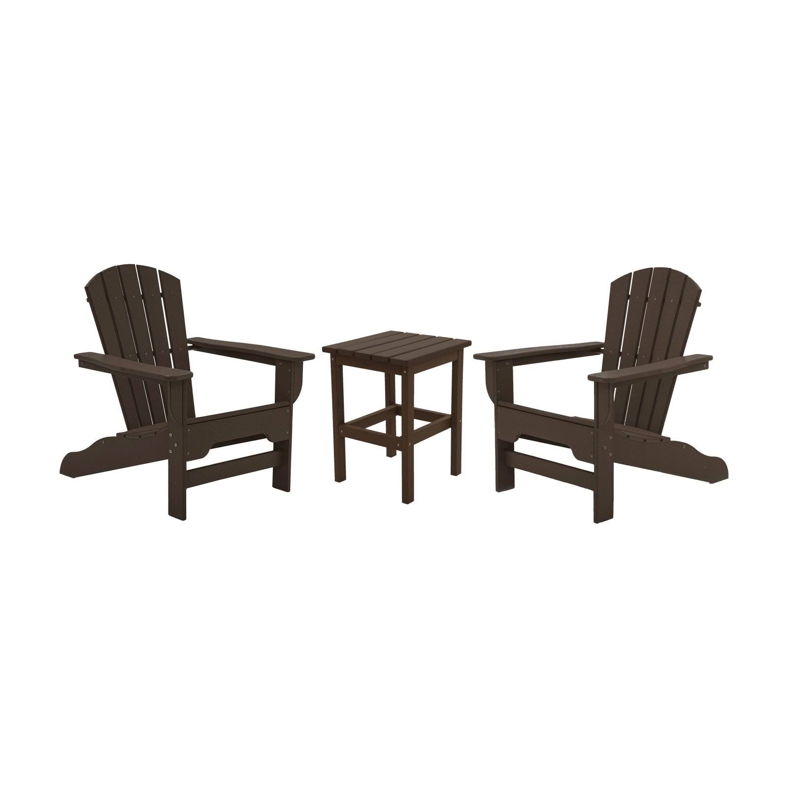 3 Piece Recycled Adirondack Chat Set, Brown F2322