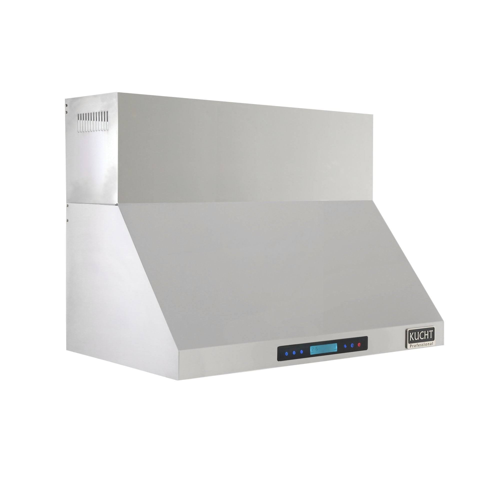 36x22 Wall Mount Range Hood with 900 CFM Stainless Steel Baffle Filters and LED Lighting B746