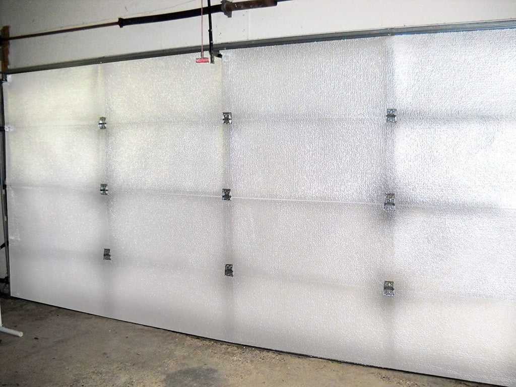 White Reflective Foam Core 2 Car Garage Door Insulation Kit 18FT x 8FT R Value 8.0 R1197