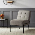 Grey Pintuck Armless Accent Chair X858