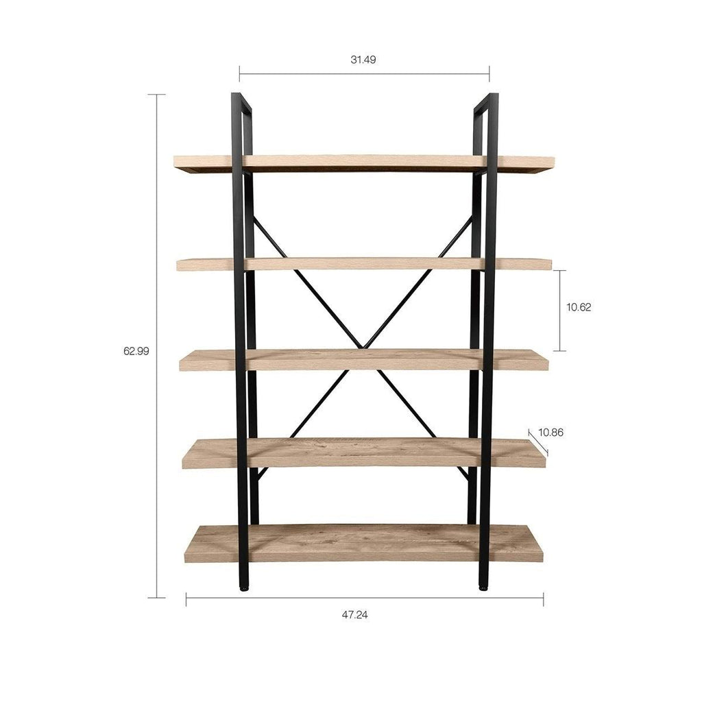 5-Tier Rustic Storage Bookshelf A7262