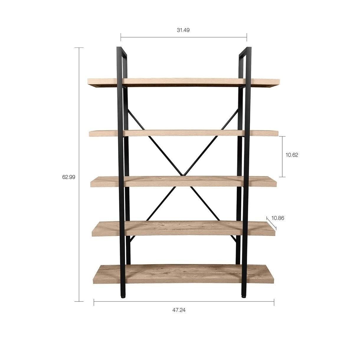5-Tier Rustic Storage Bookshelf A7262