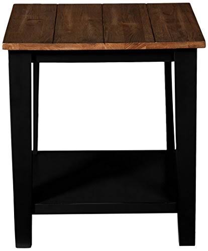 Greige & Black End Table H371272