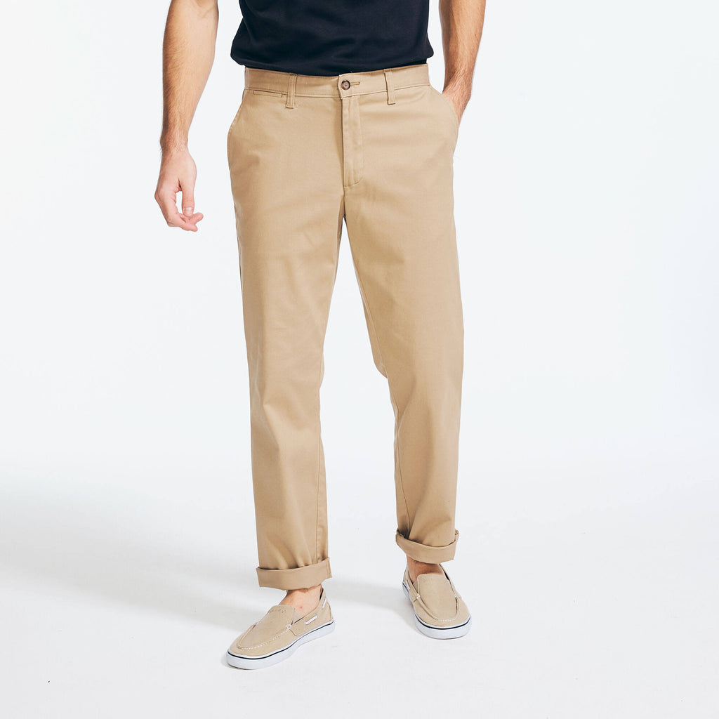 Men's Classic Fit Wrinkle-Resistant Deck Pant Khaki Beach, 34x34 G2902