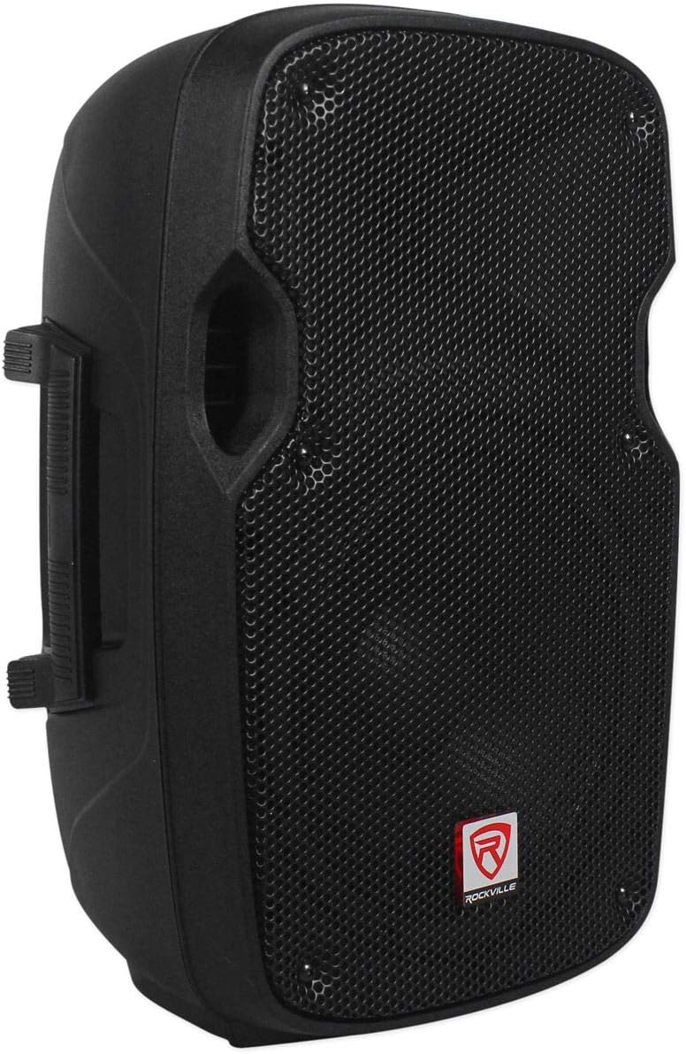 8 Passive 800W DJ PA Speakers 4 Ohm Stands Cables Case V673