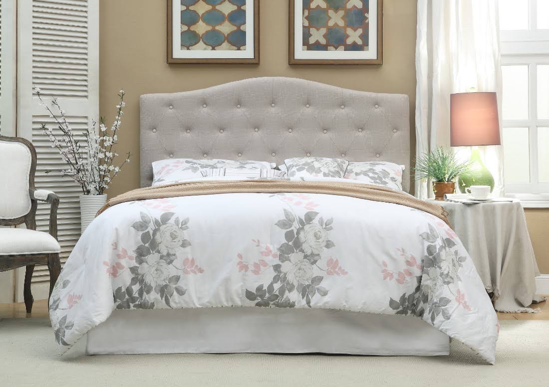 Ivory Tufted Full to Queen Headboard E591