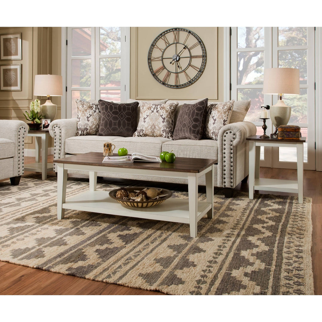 Greige & Black End Table H371272