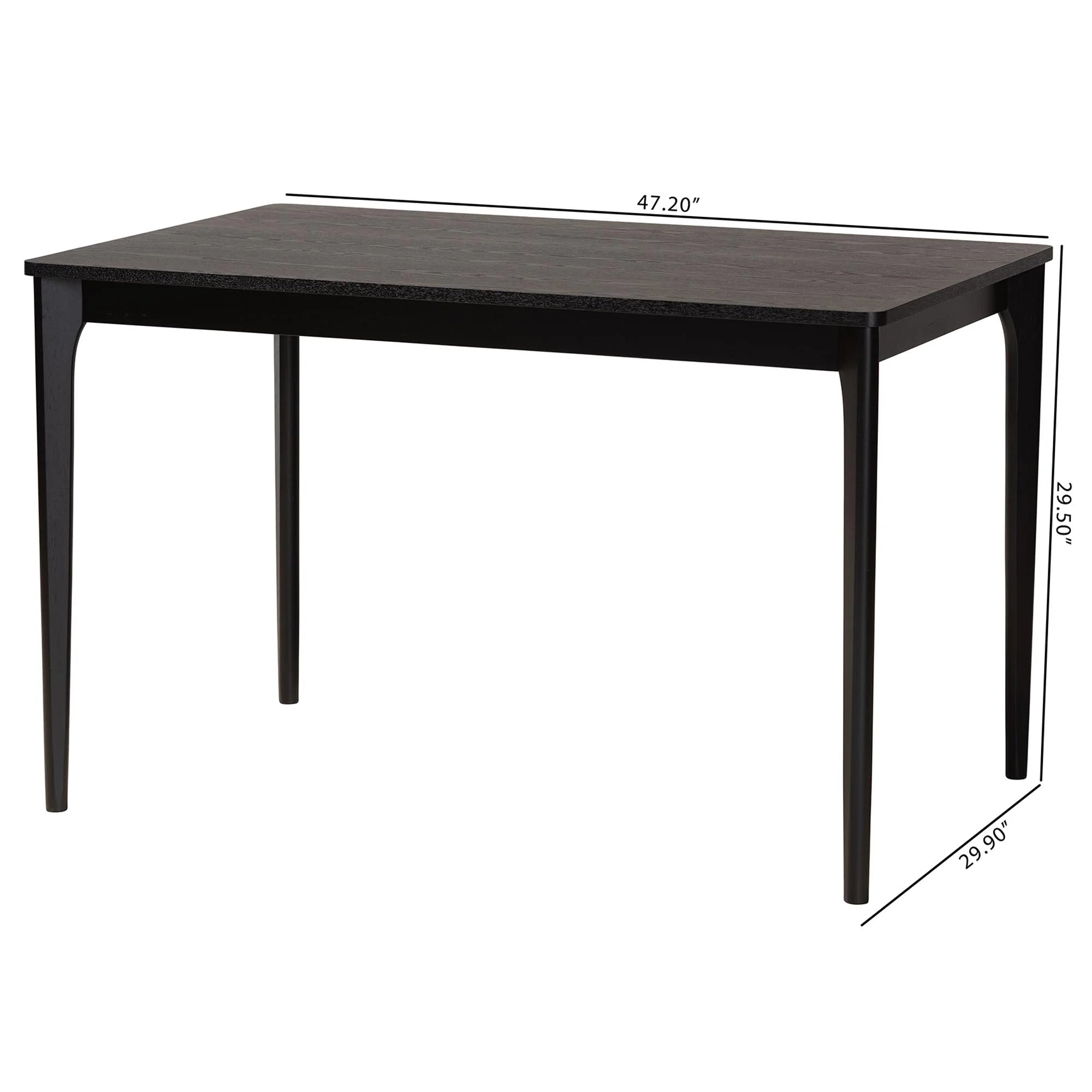 Black Finished Wood Dining Table J1501