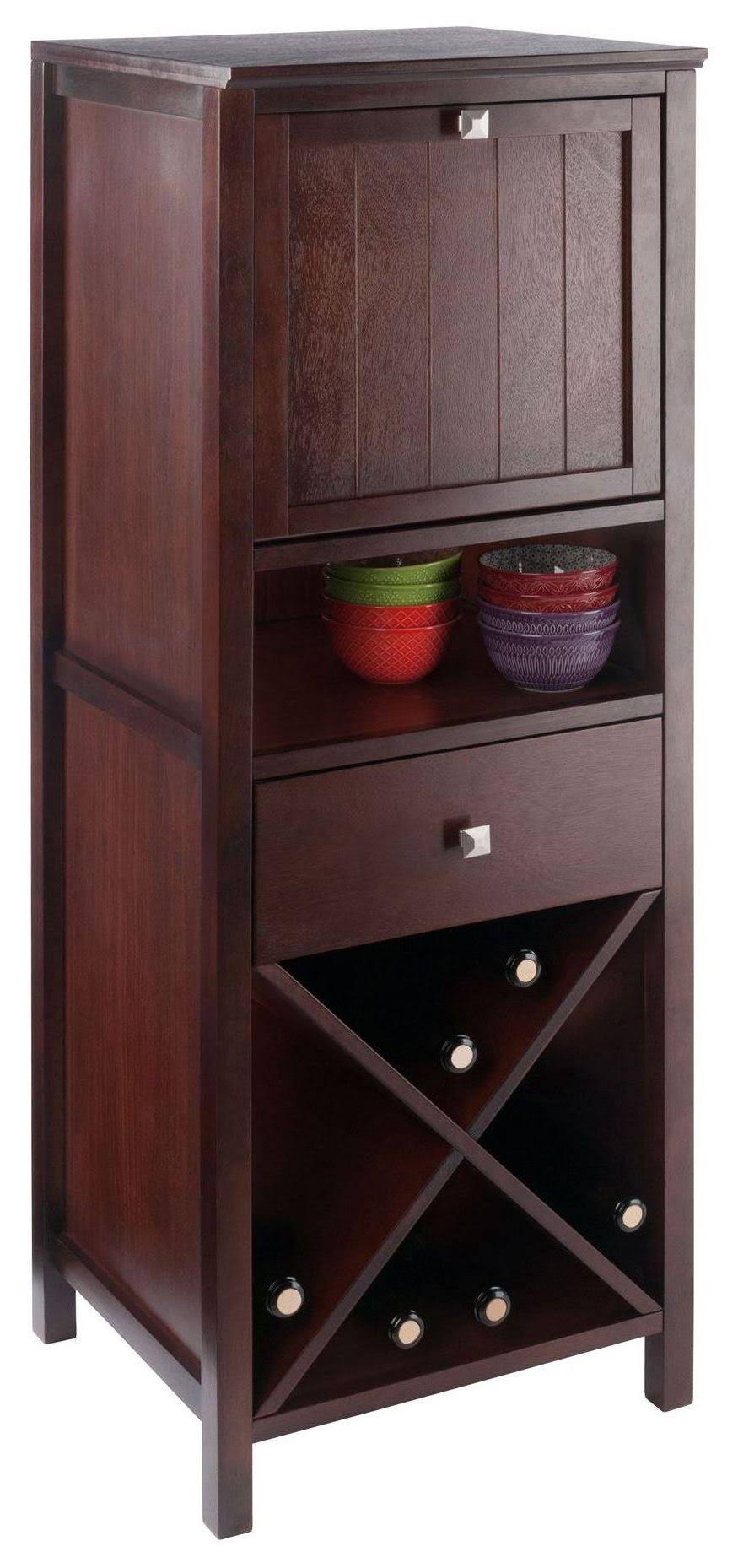 Walnut Brown 4-Section Cabinet T115