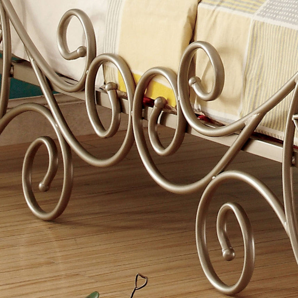 Champagne Metal Bed Twin Z47336