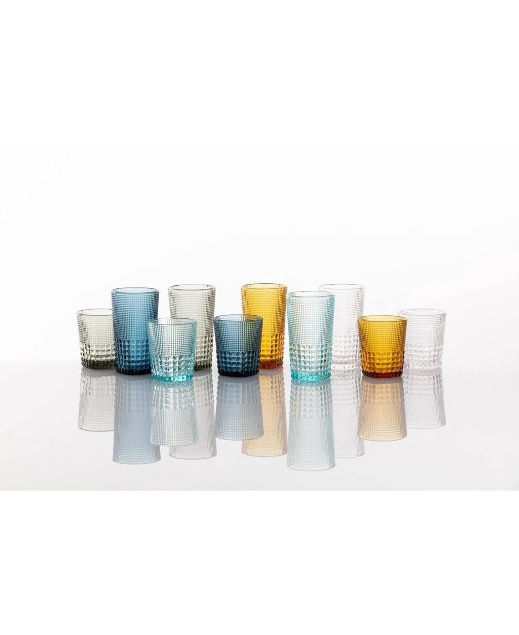 Azure Double Old Fashioned Glasses, Set of 6 H307