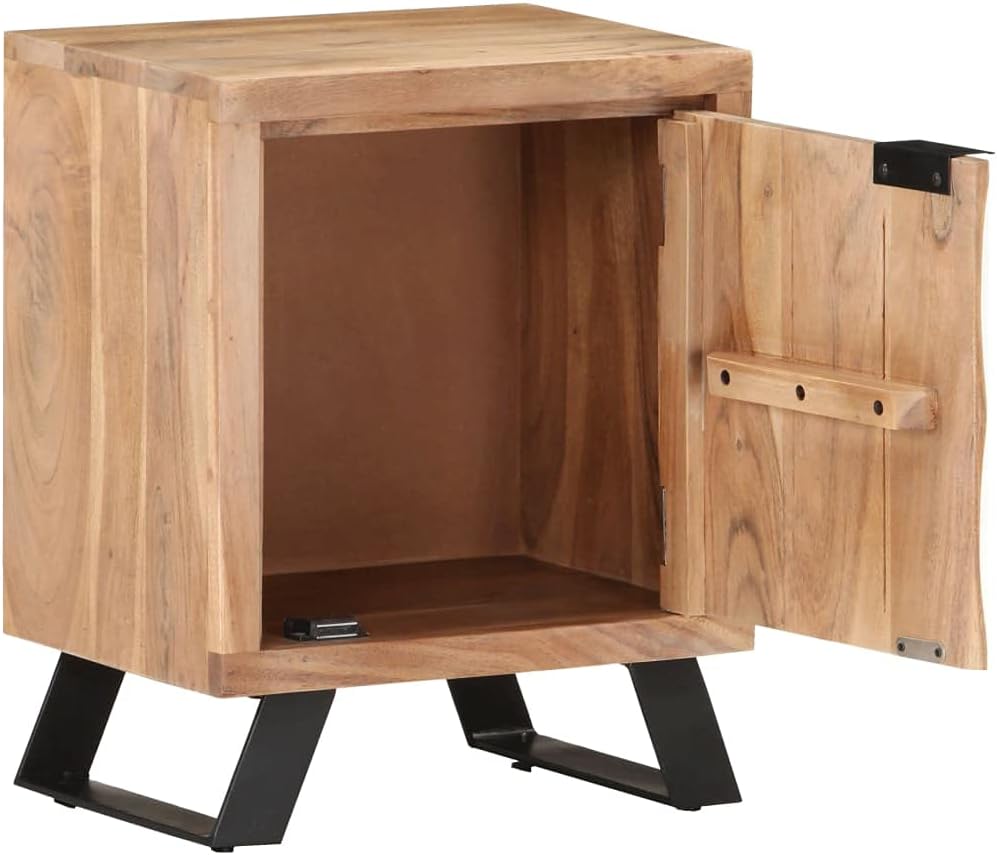 Solid Acacia Wood Bedside Cabinet J4605