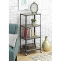 4-Tier Metal Gunmetal Utility Cart X320