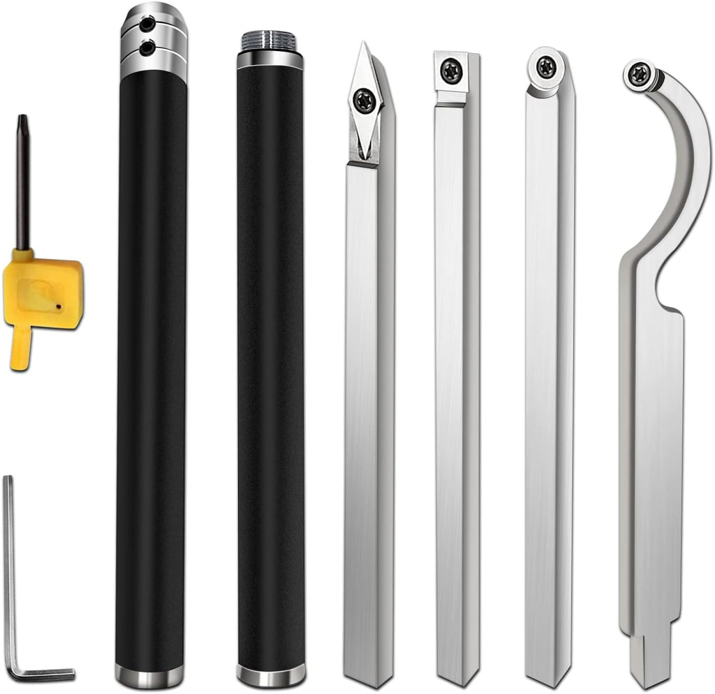 20 Pc Carbide Tipped Wood Lathe Turning Tools Set with Aluminum Carry Case Q267