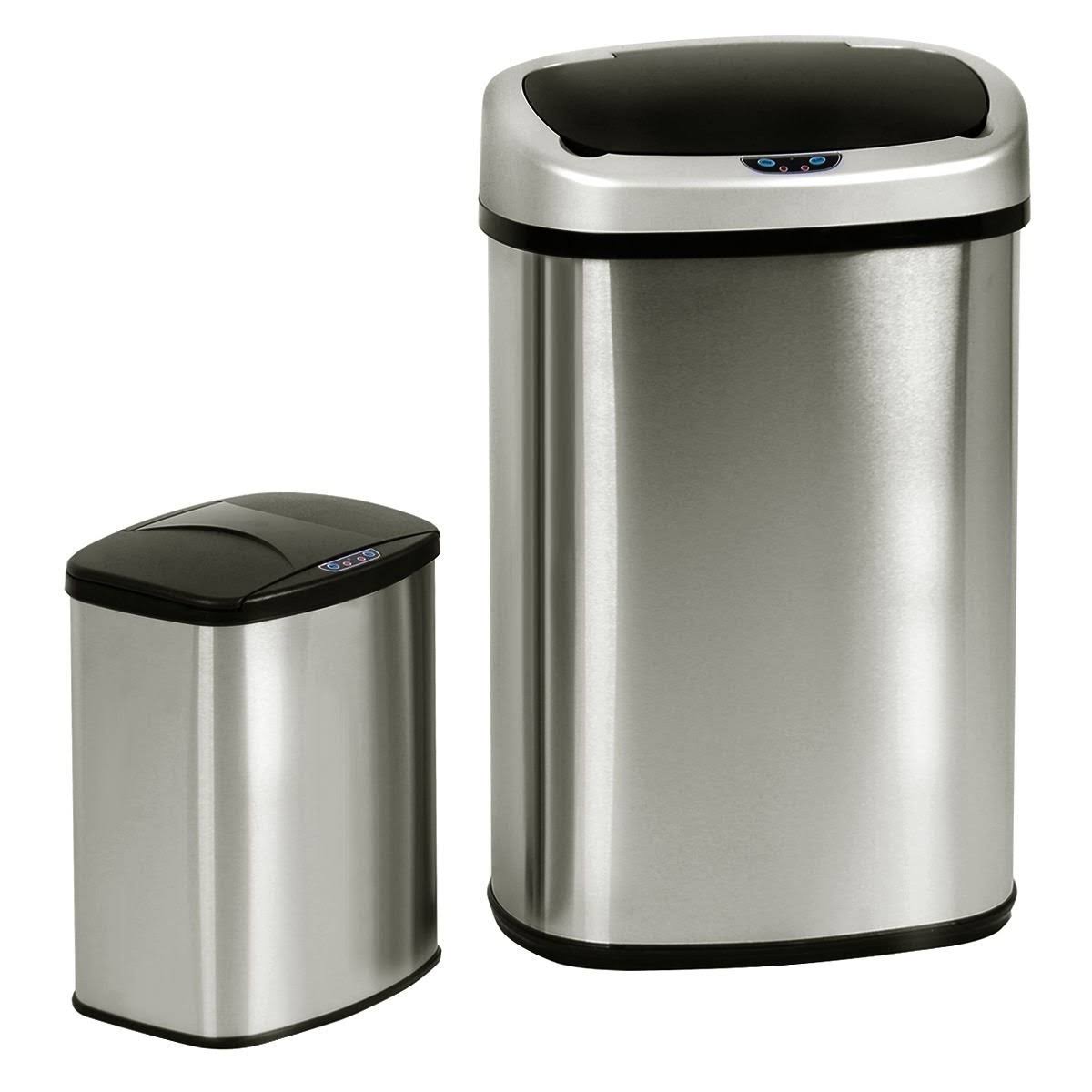 Set of 2 Motion Sensor Trash Cans M72392