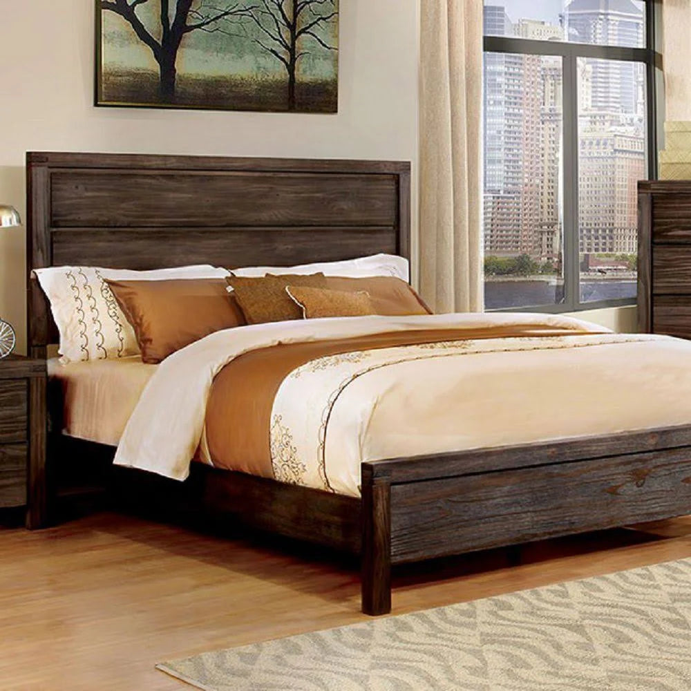 Rustic Brown King Bed O258195