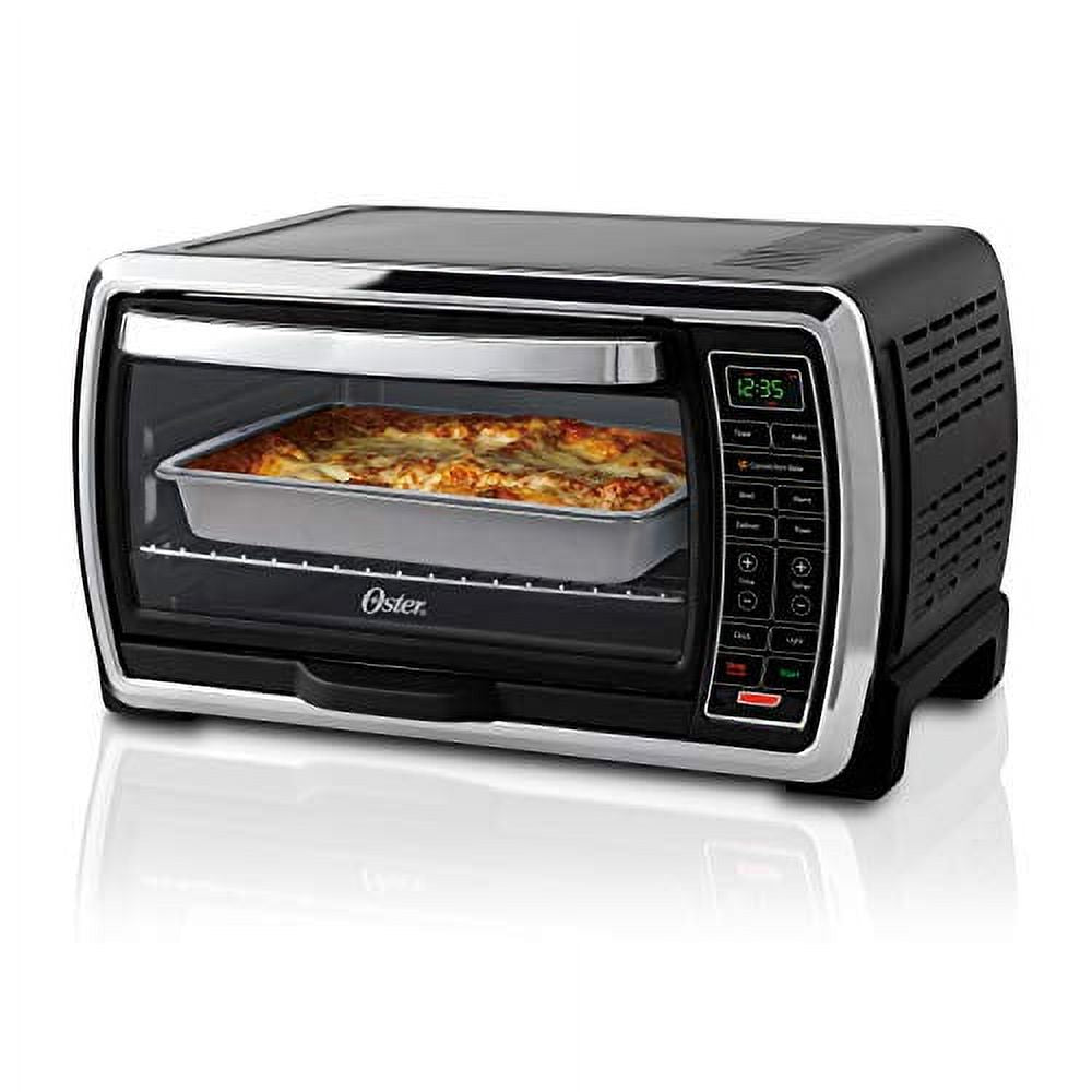 Black/Polished Stainless Digital Convection Toaster Oven J15378