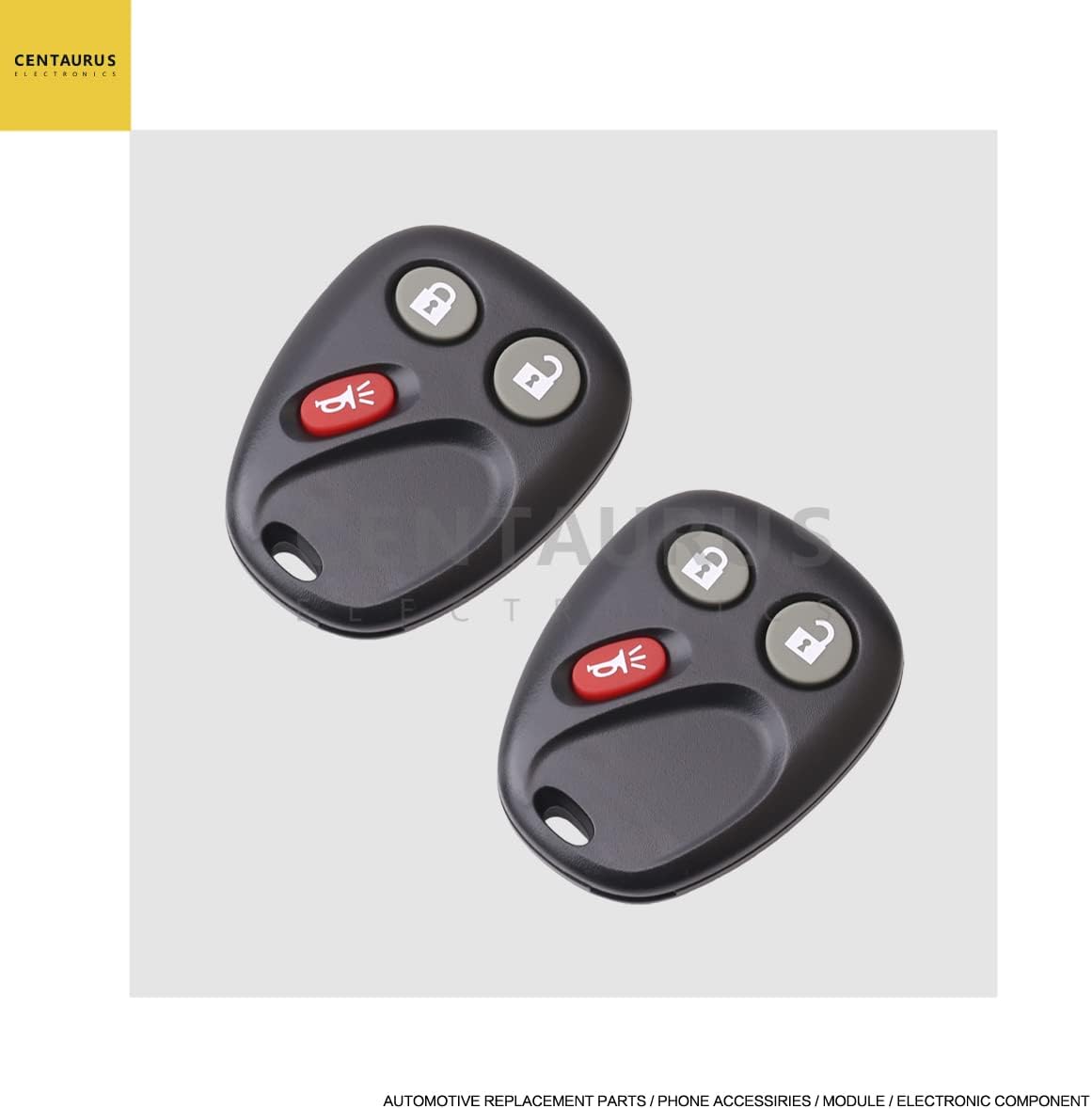 2Pcs Car Key Fob Remote 3 Button V1104