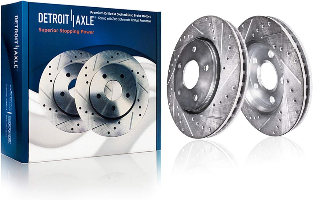 11.81" Front Drilled Brake Kit Rotors w/Brake Pads 6pc Set A12589